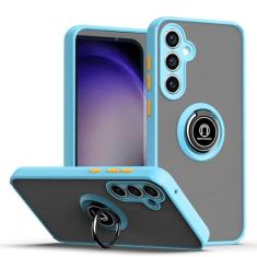 Capa de suporte giratório para Samsung S23 FE S23 Ultra S22 S21 FE S21 Ultra S20 S10 Note 20 Ultra 9 8 Capa de anel de dedo, azul celeste, para Note 20
