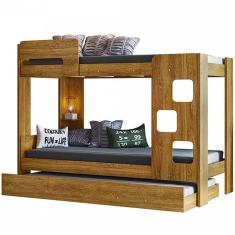 Treliche Vegas para Colchão 188x88 com Prateleira Tigus Cor Amadeirado