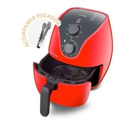 Fritadeira Multilaser air fryer 4 litros Ce084 Vermelha 220V, Vermelho
