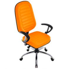 Cadeira para Escritório Presidente Gomada Linha Blenda Laranja