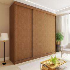 Guarda Roupa Casal Premium Cronos 205,9cm 3 Portas 4 Gavetas Minastex 