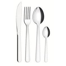 Faqueiro em aço inox liso 24 peças tramontina, Inox, 24