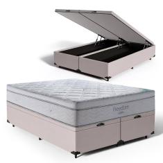 Cama Box Baú com Colchão de Molas Ensacadas D33 Ortobom Pillow In Freedom Queen 158cm