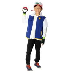 Fantasia Treinador Ash Anime cosplay infantil kit 2 itens - Genérico, 