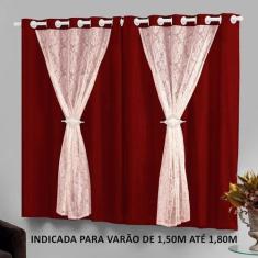 Cortina de Renda Com Presilhas 2,20x1,30 em oferta Marrocos - EMPÓRIO 