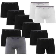 Kit 10 cuecas boxer algodao trifil tfl qe5326, Sortidas, M