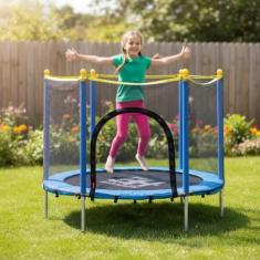 Cama Elástica Trampolim Pula Pula Infantil 140m Com Rede - BH Store, A