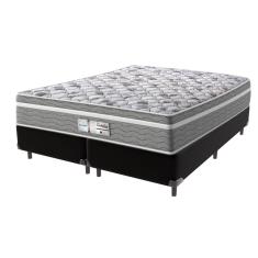 Cama Box Preto E Colchão Queen Evolution Probel