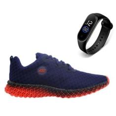 Tenis Masculino Academia Esporte Leve Caminhada ASC Conforto Dia a Dia + Relógio-Masculino