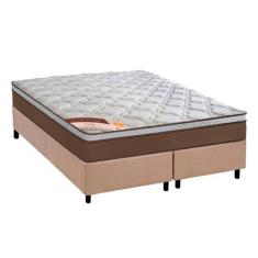 Cama Box Queen: Colchão Molas Castor Pocket Revolution + Base CRC Sued
