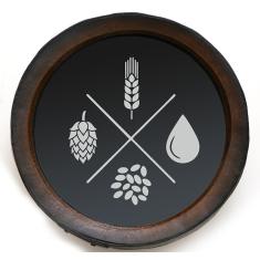 Quadro Decorativo Porta Rolhas Redondo Lúpulo, Malte - Pequeno