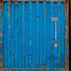 Papel de Parede Industrial Container Azul e Bege 15m