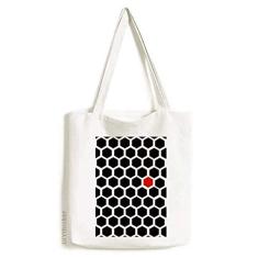 Bolsa de lona com estampa de ilustração de grão de arte hexagonal bolsa de compras casual bolsa de mão
