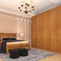 Guarda Roupa Casal 6 Portas 4 Gavetas Veneza Tcil Móveis Cinamomo