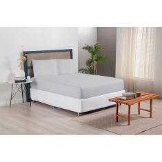 Jogo de Lençol Casal Padrão Versatile Ponto Palito Simples 3 Peças Micropercal 300 Fios