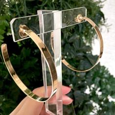 Brinco Vivid Argola Larga Folheado Ouro