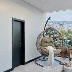 Kit Porta Completa com Ferragens 74x213x14 Direita Preto