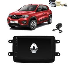 Kit Central Multimídia KWID - Mp8 + Moldura + Câmera + Tv + Interface 