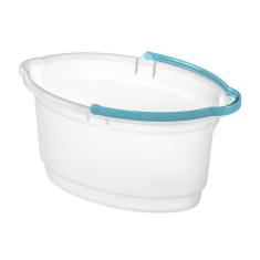 Balde Oval De Plástico Sanremo 14L Cristal, Cadetblue., 14 l, Plástico
