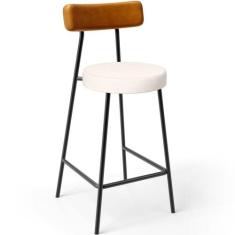 Banqueta Baixa Cozinha Sala Jantar Bancada Milão L02 material sintétic