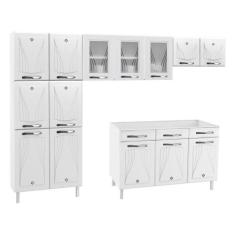 Armário de Cozinha de Aço Completa com Balcão para Pia Clara Multimóve