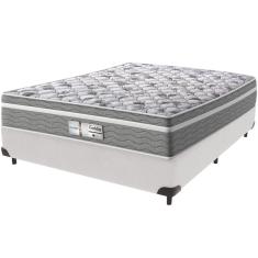 Cama Box Branco e Colchão Evolution Molas Ensacadas Casal Probel