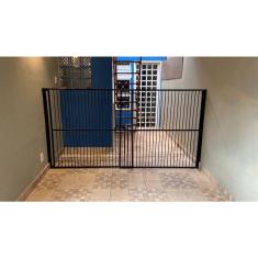 Portão Alumínio 125x150cm Cinza - Segurança Reall