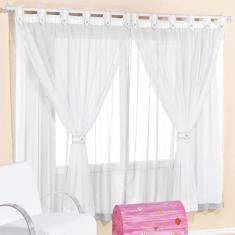 Cortina Infantil Juvenil para Varão Tecido Voal 3,00 x 2,80 Metros Alt