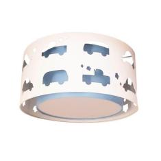 Luminária Infantil Plafon Carrinhos Azul bebê 30x16 - Tom Luz