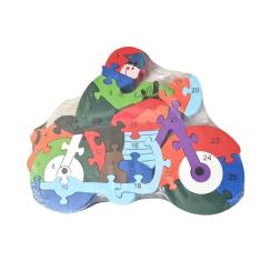 Quebra Cabeça Infantil Modelo Moto Em Mdf Com 26 Peças - Fato Toys