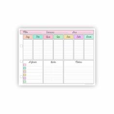 Quadro Planejamento Mensal + 3 Canetas Com Suporte - Mod03