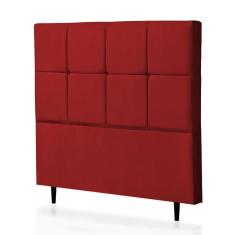 Cabeceira Casal Poliana 140 cm Suede Vermelho - D A Decor