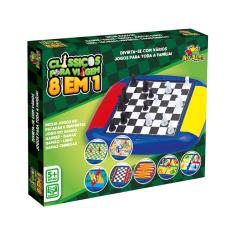Jogo Clássicos Divertido Brinquedo Tabuleiro 8 Em 1 Infantil
