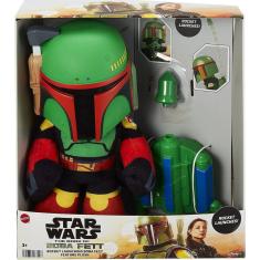 Star Wars Pelúcia - Boba Fett Com Sons - Hhc61 Mattel