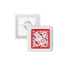 Kit de atualização de teclado mecânico PBT com teclado mecânico do zodíaco animal porco cortado em papel