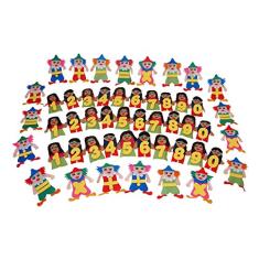 Dedoche da Matemática Feltro 50 Personagens Embalagem com Zíper Carlu Brinquedos