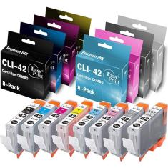 8 Conjunto de cores Compatível CLI42 CLI-42  para a impressora Canon PIXMA Pro-100 Pro-100S, pela EasyPrint