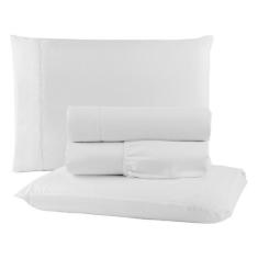 Jogo de Lençol Para Cama King 4 Pçs Tecido Micropercal Liso - EMPÓRIO 