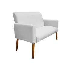 Namoradeira Malibu Decorativa 2 Lugares Suede - Maitê Moda Casa, Branc