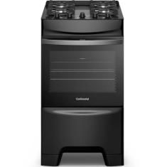 Fogão 4 Bocas Continental Inox Preto FC4GB