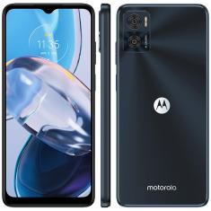 Smartphone Motorola Moto E22 Preto 64GB, 4GB RAM, Tela de 6.5", Câmera Traseira Dupla, Android 12 e Processador Octa Core