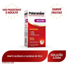 Polaramine Maleato de Dexclorfeniramina 0,4mg/ml Solução Oral Sabor Frutas 120ml 120ml Solução Oral