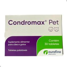 Suplemento Condromax Pet Ourofino Para Cães E Gatos 30 Tabletes