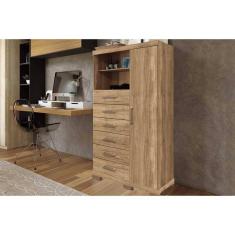 Cômoda Casal Marabá 1.6 C- 1 Porta 2 Nichos E 6 Gavetas C- Pés Atacama - Santos Andirá