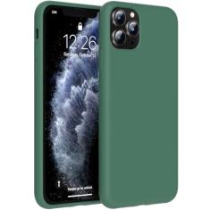 JOOSKO Capa para iPhone 11 Pro, capa de silicone macio premium, toque macio e sedoso, [proteção contra quedas de máquina de corpo inteiro] Capa à prova de choque forrada de microfibra resistente a
