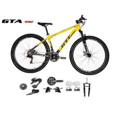 Bicicleta Aro 29 GTI Roma Kit 2x9 Gta Sunrun Freio Disco K7 11/36 Pedivela 24/38d Suspensão Trava-Unissex