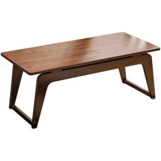 Mesa lateral moderna, mesa baixa retangular multifuncional, mesa de café de bambu estilo japonês, mesa de jantar pequena para crianças