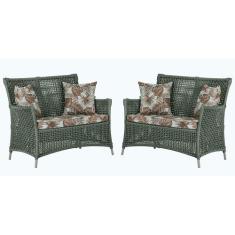 2 Sofás Área Externa Igapó Alumínio Pintura Fendi Corda Náutica Estofa