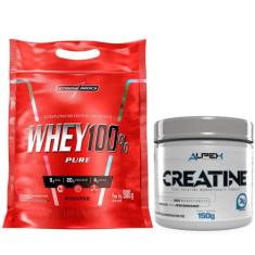 Kit Whey 100% 900g Integralmédica + Creatina 100% 150g Alpex, kit100pu