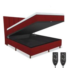 Cama Box Baú e Colchão Magnético Massageador + Cabeceira - Eco New Pre